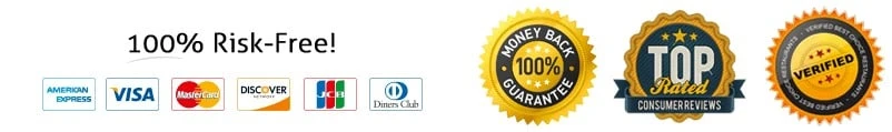 100% Risk Free. All major credit cards accepted
