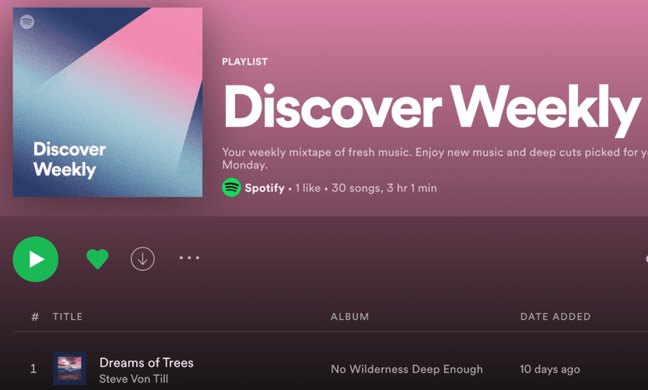 discover weekly spotify